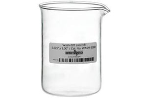 Wash-Off Labels, 2.625" x 1.00", 750/pk