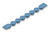 B79701B-1 = optical robust flat wide area 8-cap strip, ultra clear, robust while flexible, with wide indented flat cap, natural, bag of 300 strips
