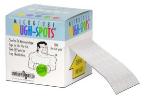 3/8" (9.5mm) Tough-Spots, 5-up  5,000/roll, White